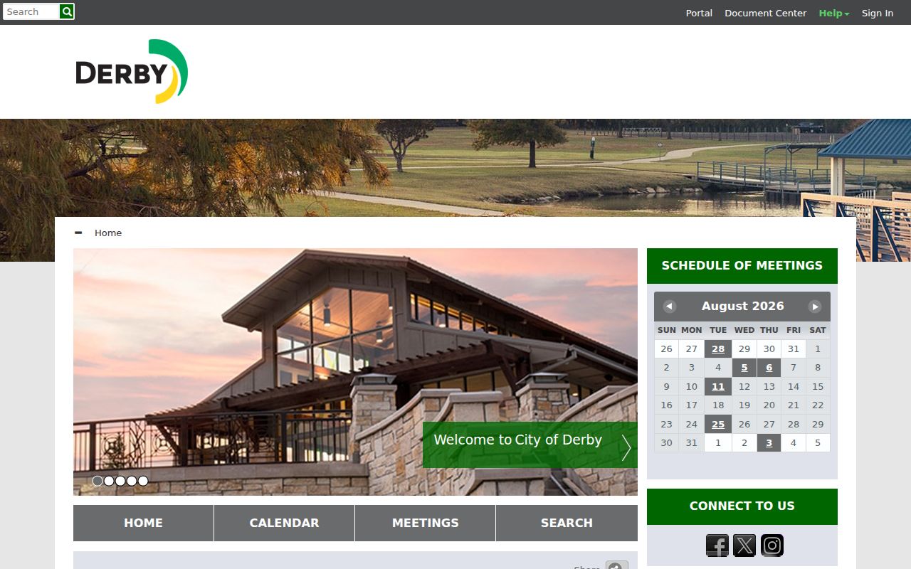 Derby City Meeting Portal for agendas packets and minutes
