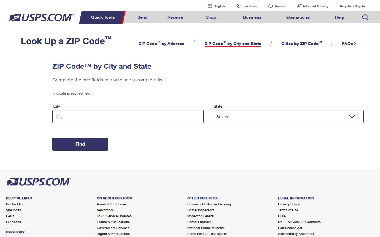 Derby ZIP code directory USPS lookup controls